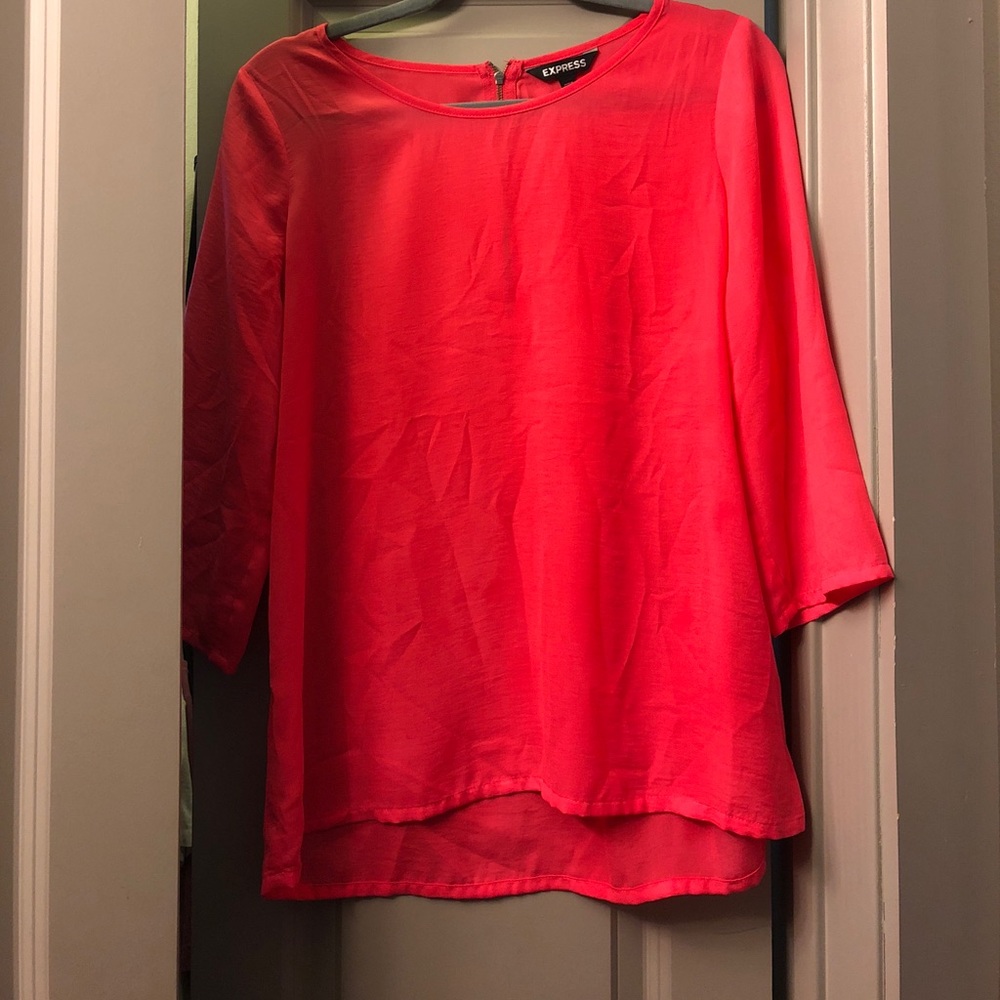 Pink Express Top with Zipper Back- Size M